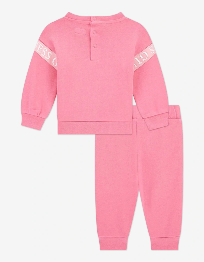 Baby Girls Logo Tracksuit in Pink
