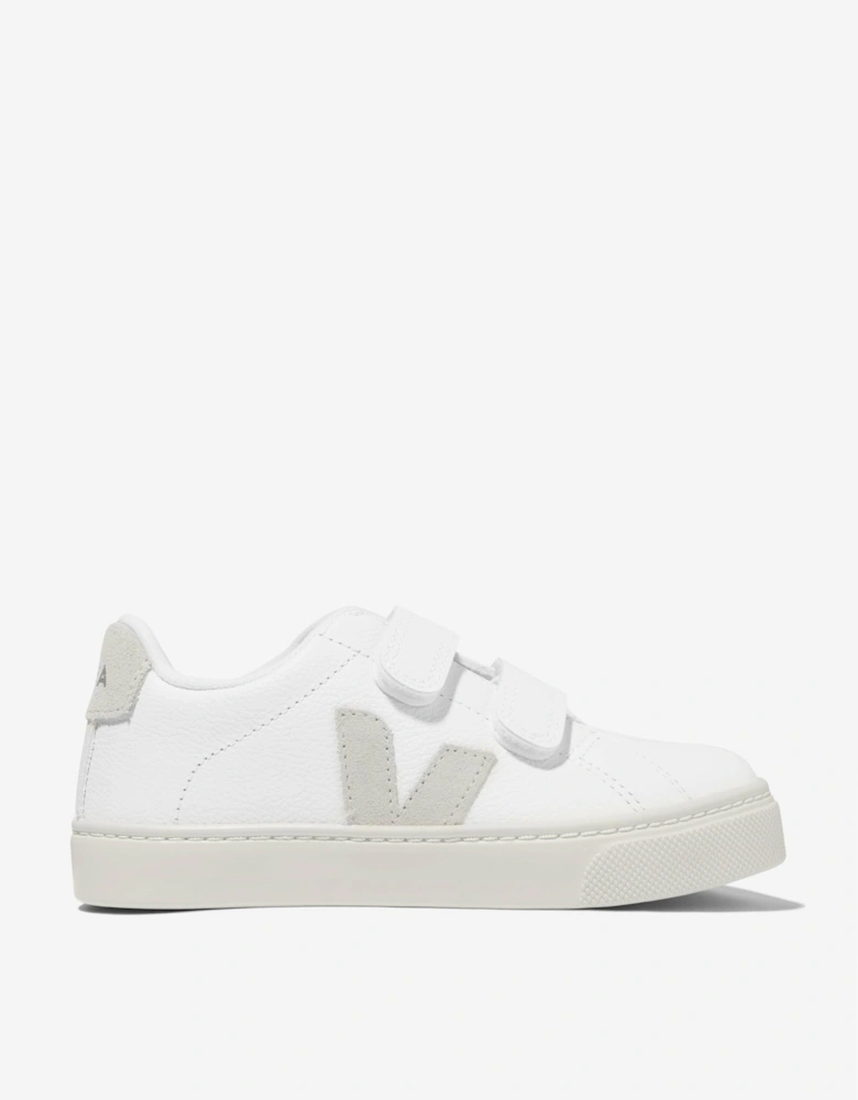 Kids ChromeFree Leather Esplar Trainers in White