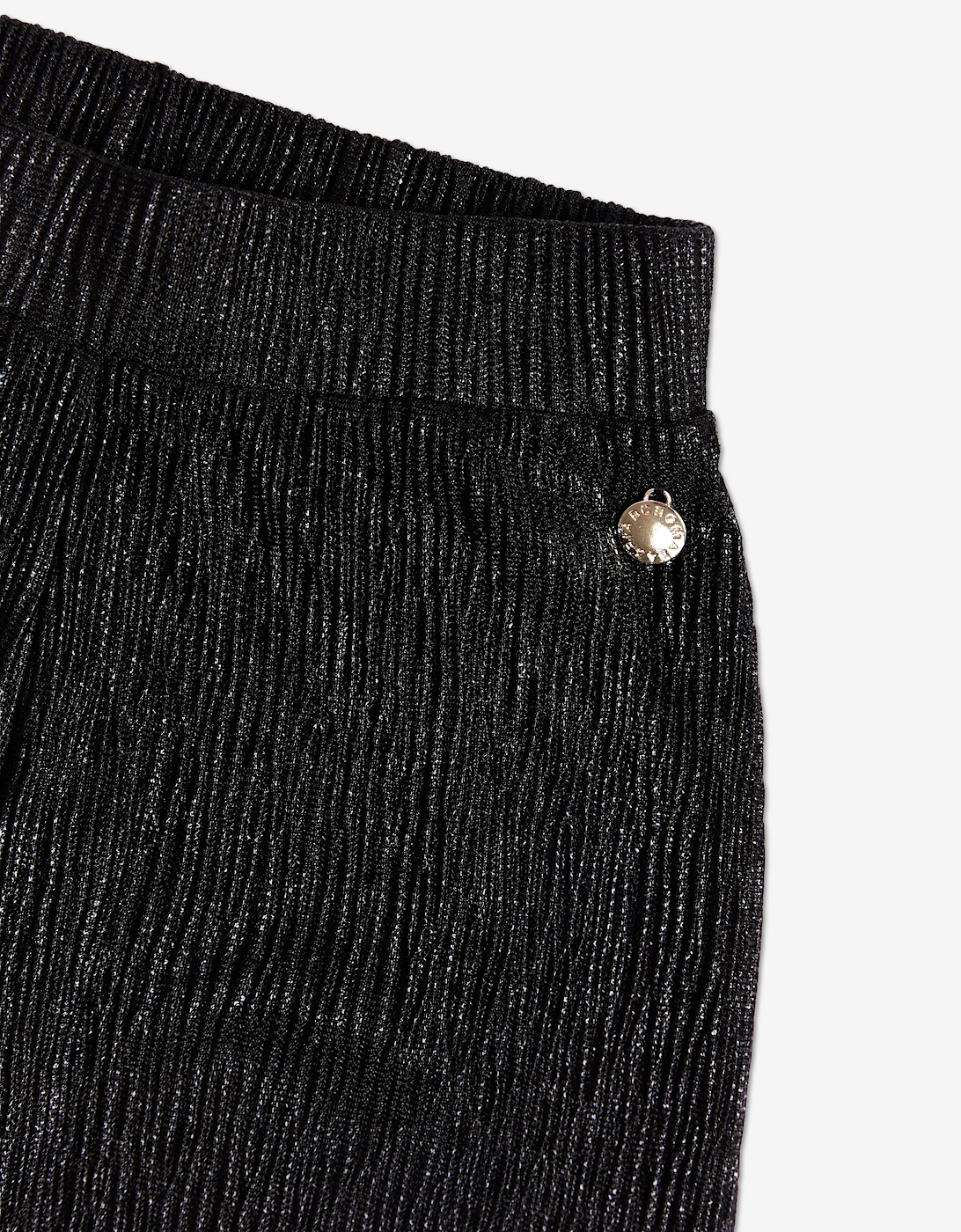 BCBGMAXAZRIA Girls Knitted Texture Flared Trousers in Black