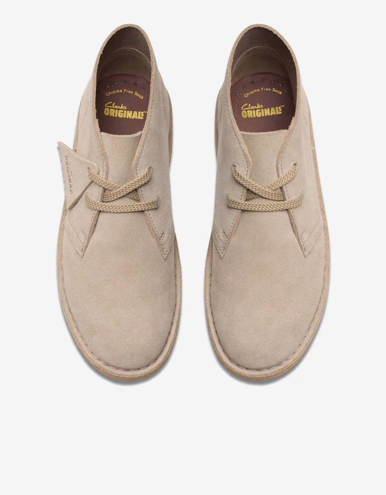 Kids Suede Desert Boots in Beige
