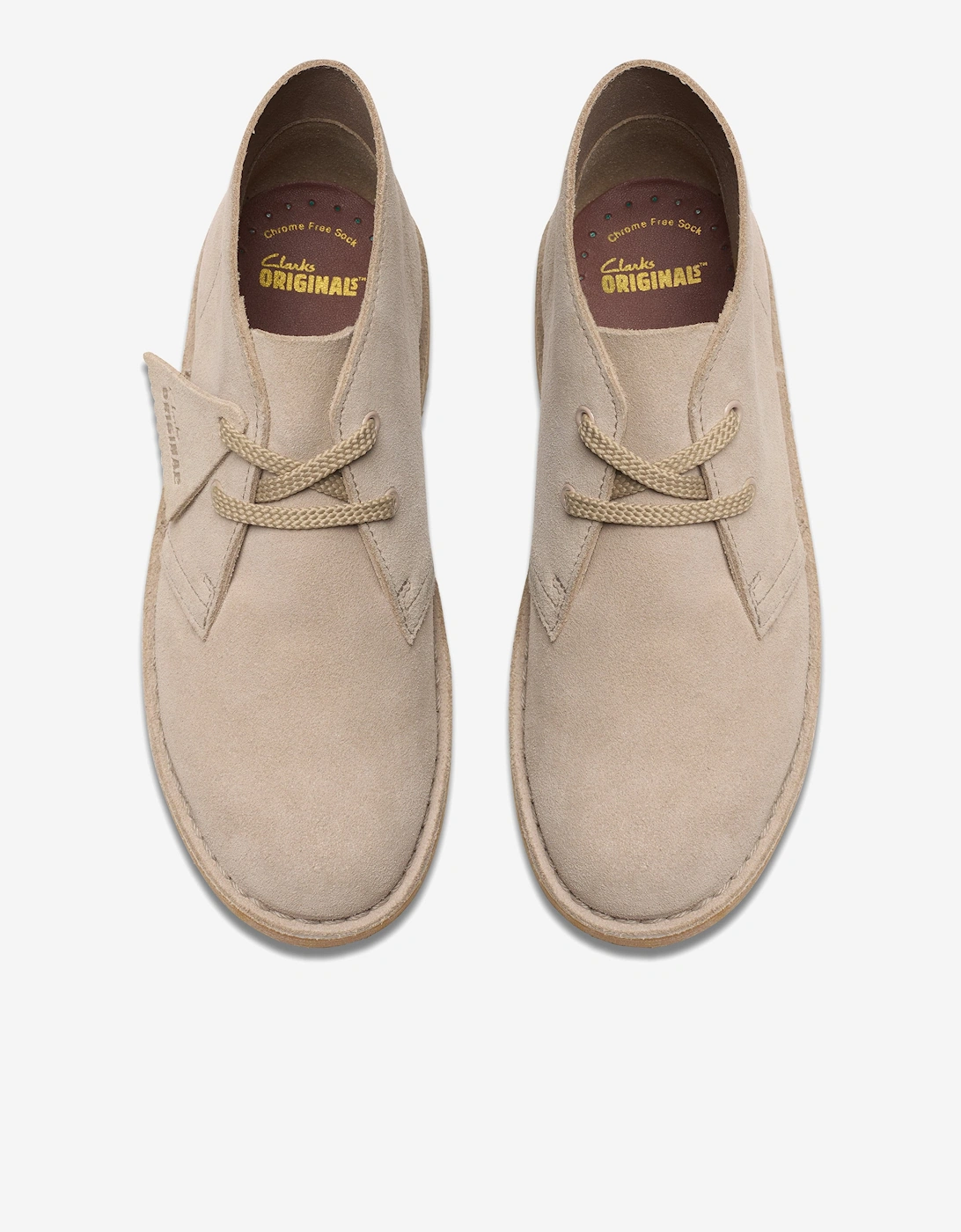 Kids Suede Desert Boots in Beige
