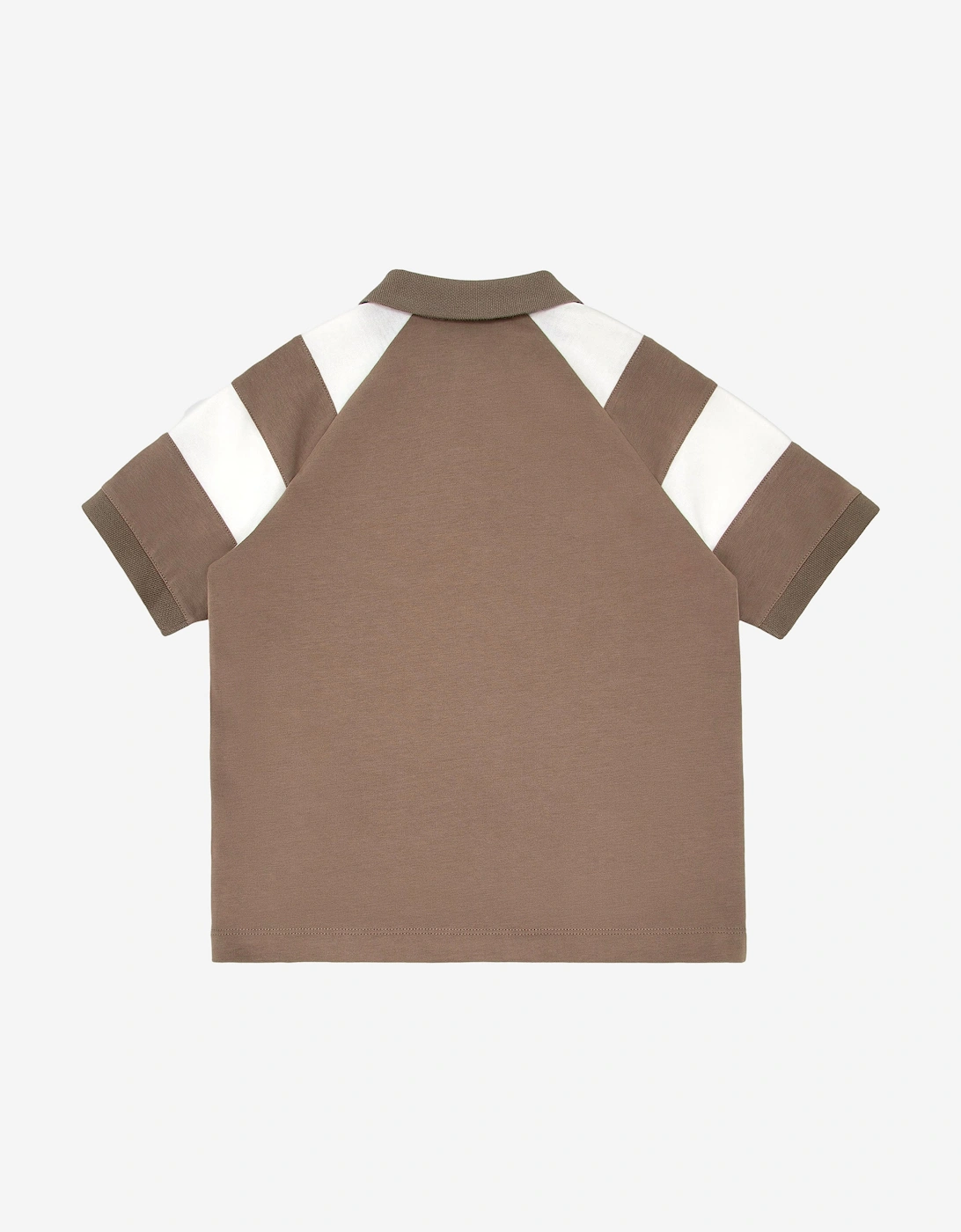 Boys Colourblock Polo Shirt in Brown