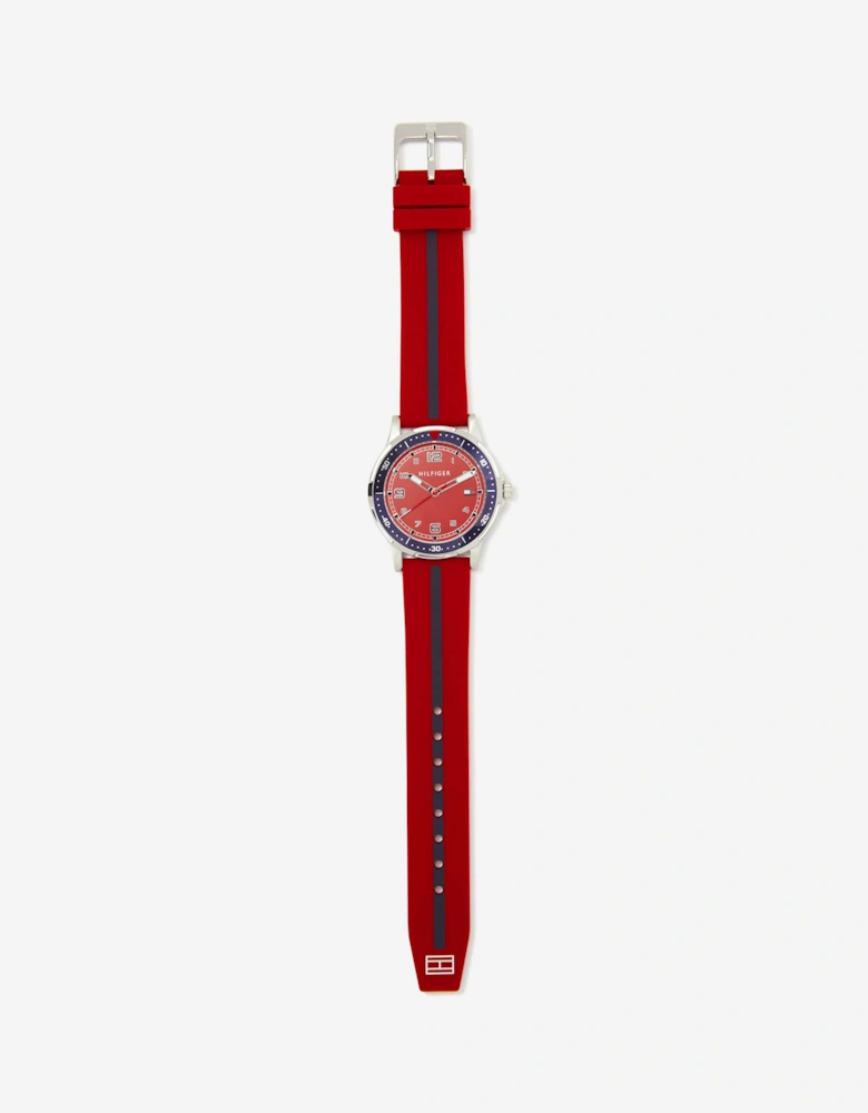 Boys Logo Strap watch in Red (34mm)