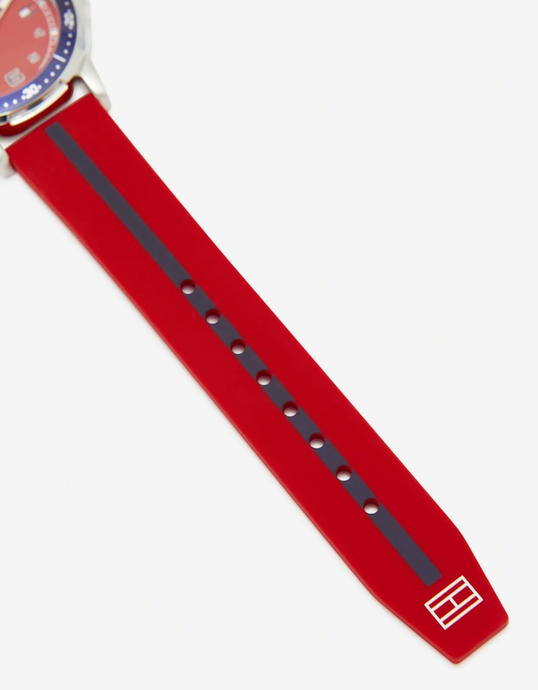 Boys Logo Strap watch in Red (34mm)