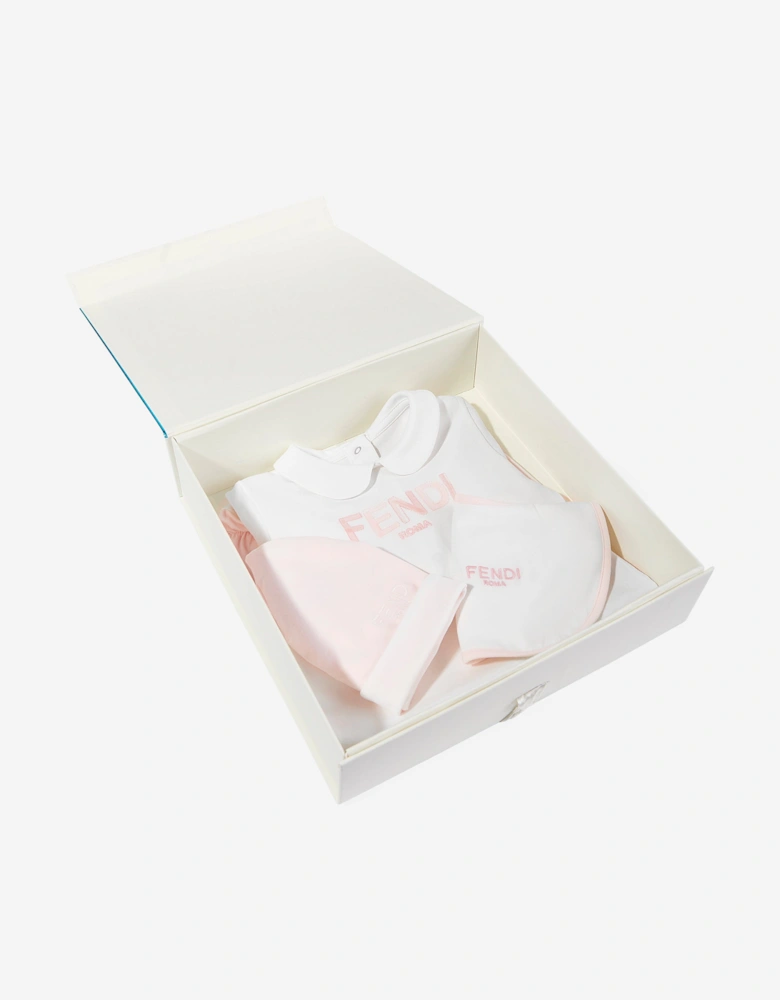 Baby Girls Logo Babygrow Set in Pink
