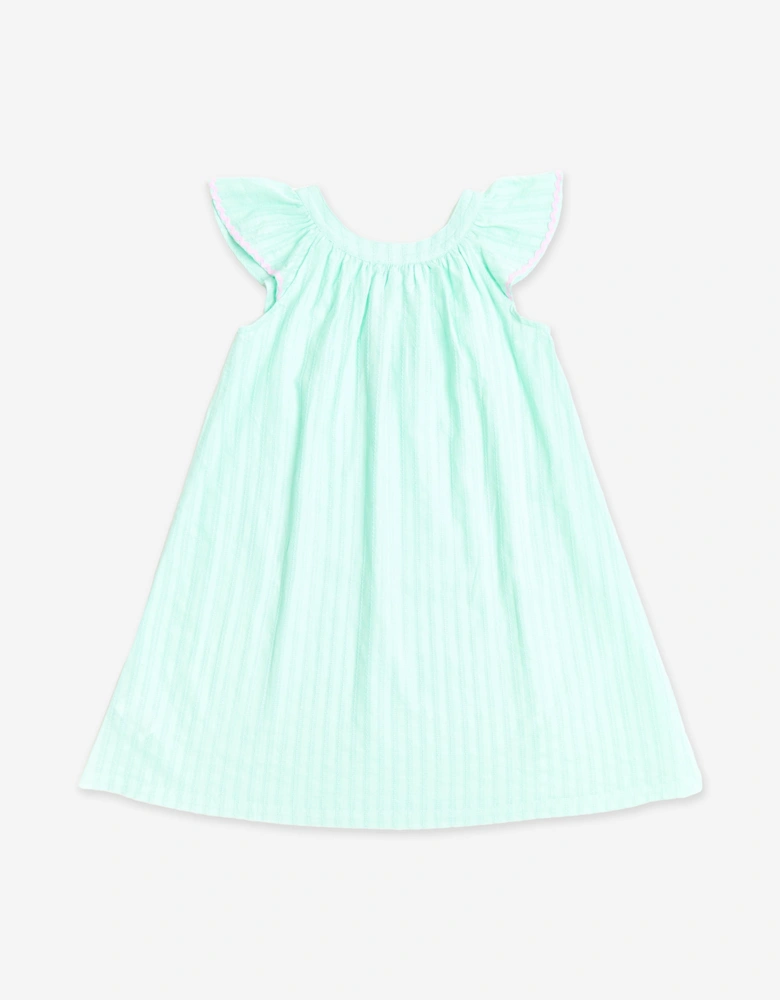Girls Cotton Summer Dress in Green