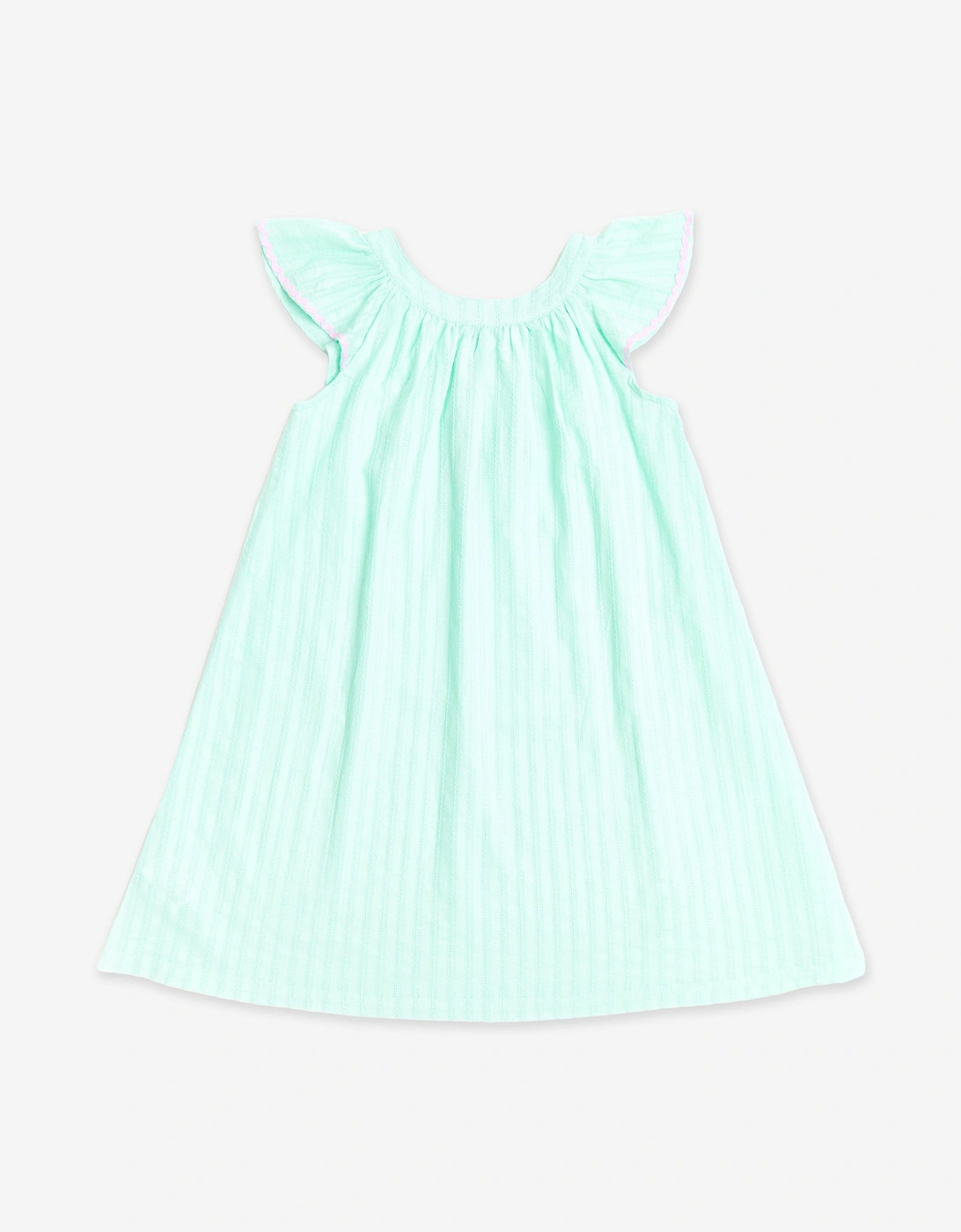 Girls Cotton Summer Dress in Green