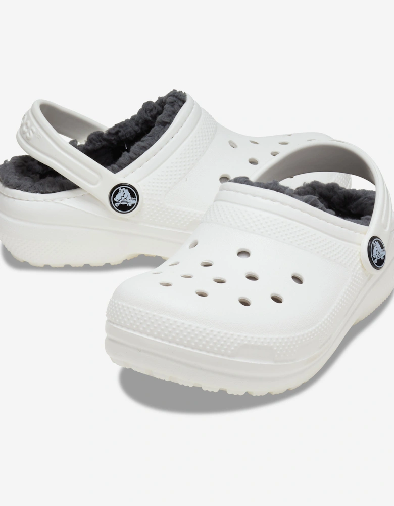 Kids Classic Lined Clog in White