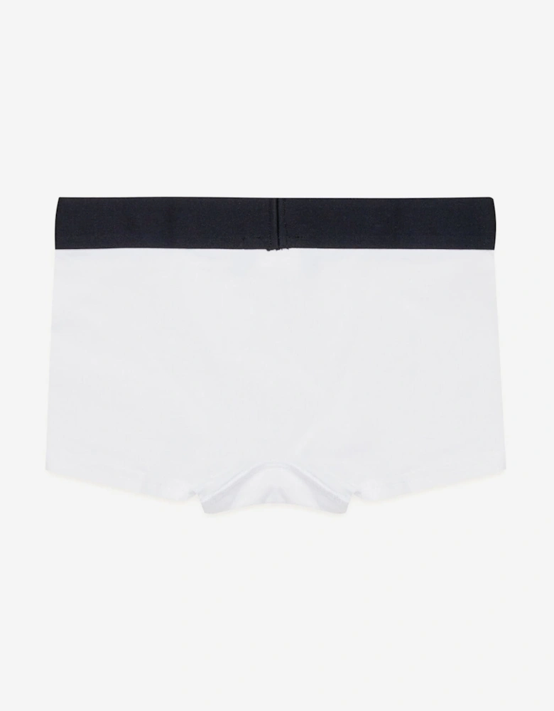 Boys Logo Boxer Shorts in White