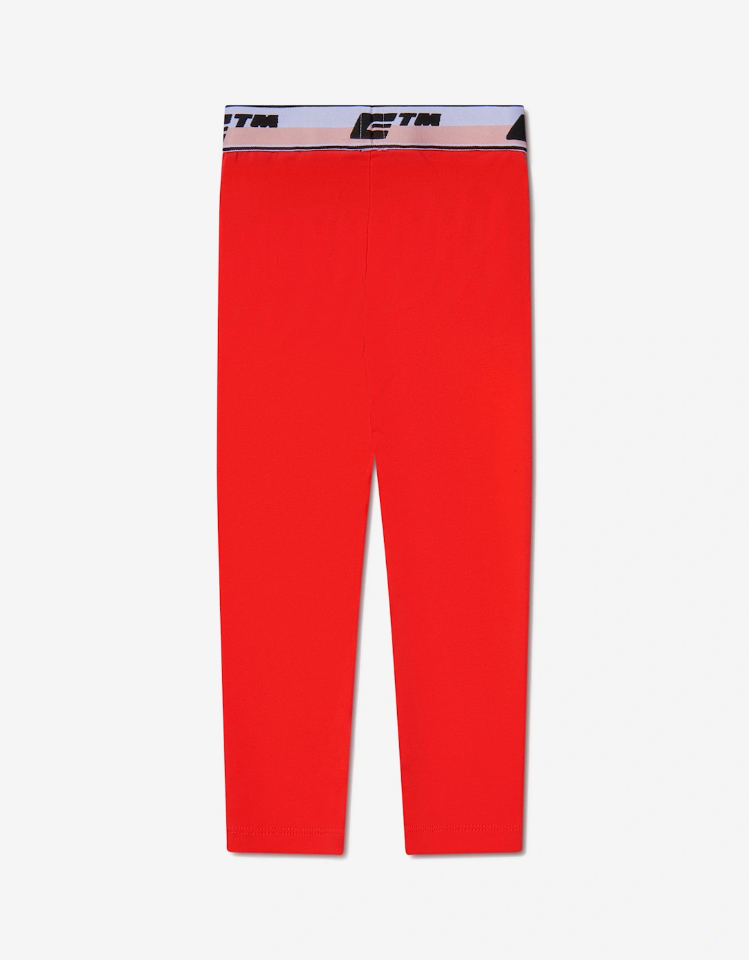 Girls Cotton Logo Band Leggings