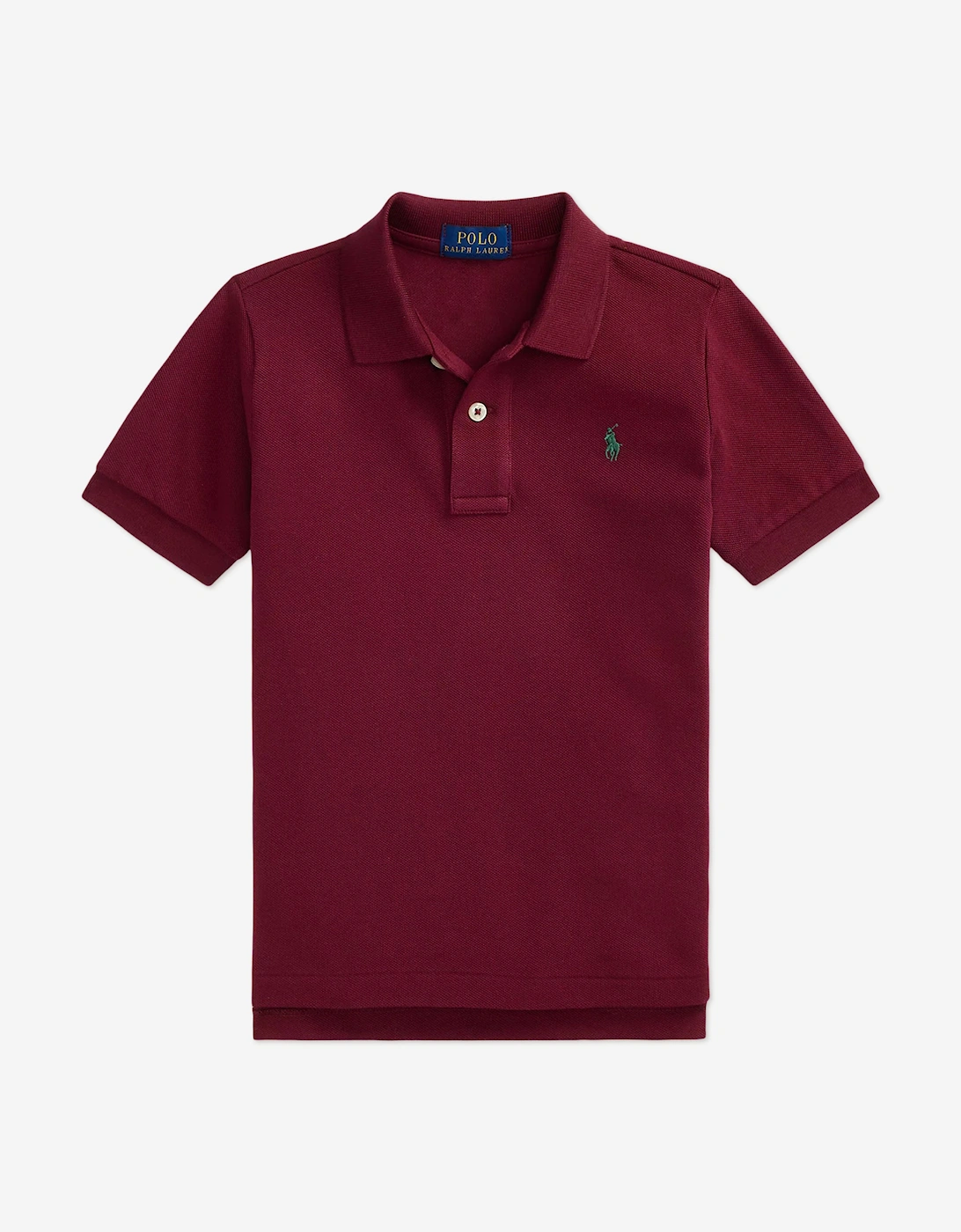 Boys Logo Polo Shirt in Red, 6 of 5
