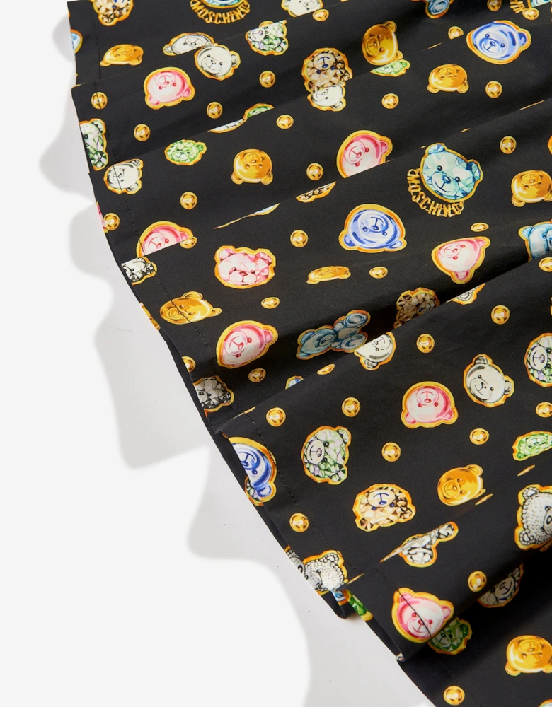 Girls Teddy Bear Gems Skirt in Black