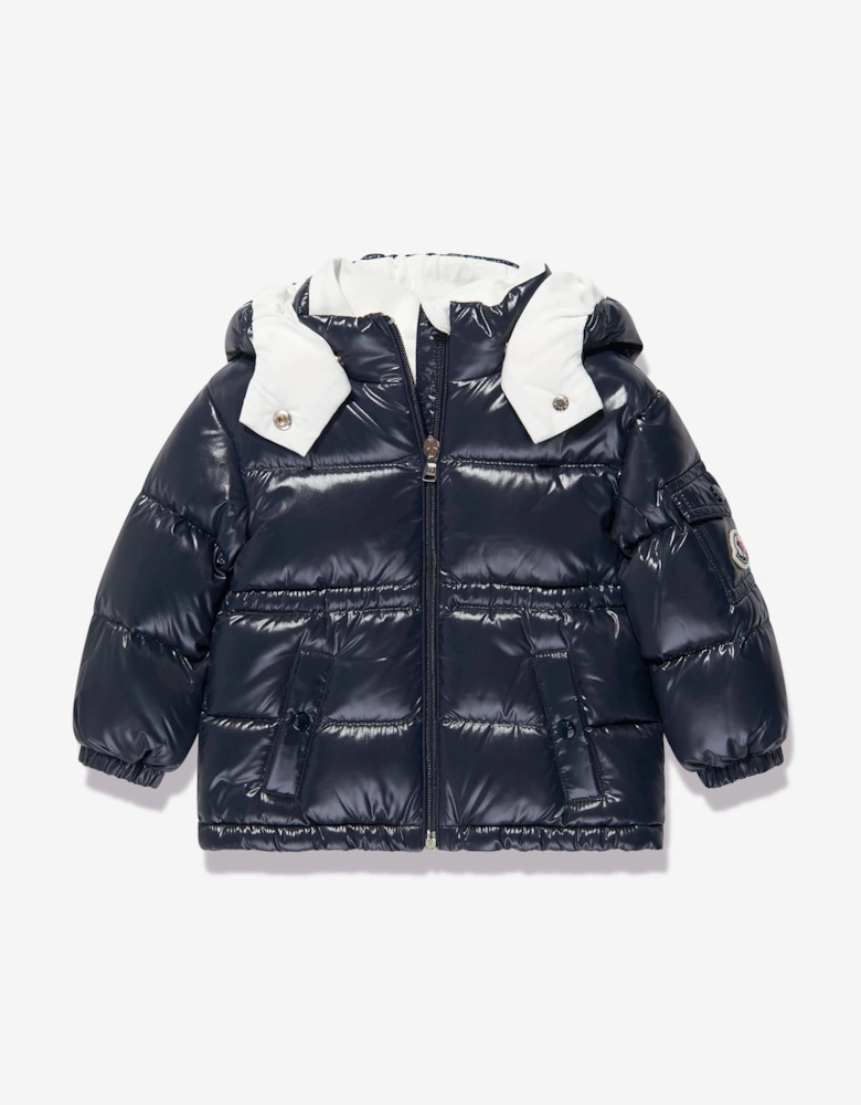 Enfant Baby Girls Down Padded Maire Jacket in Navy