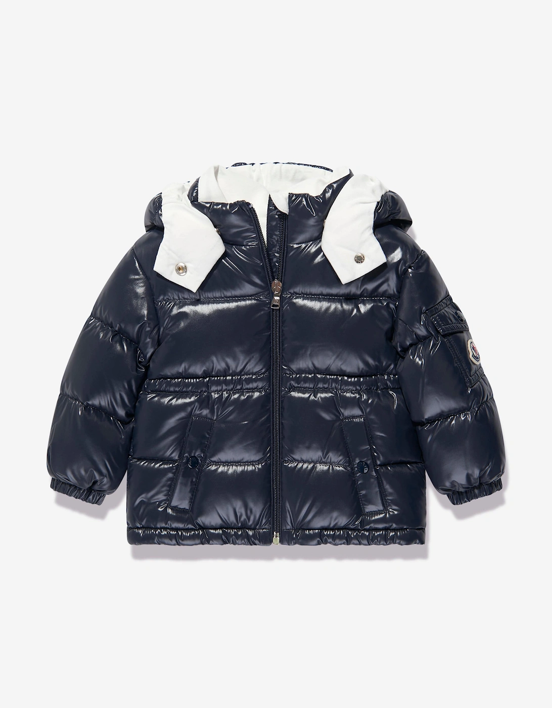 Enfant Baby Girls Down Padded Maire Jacket in Navy, 5 of 4