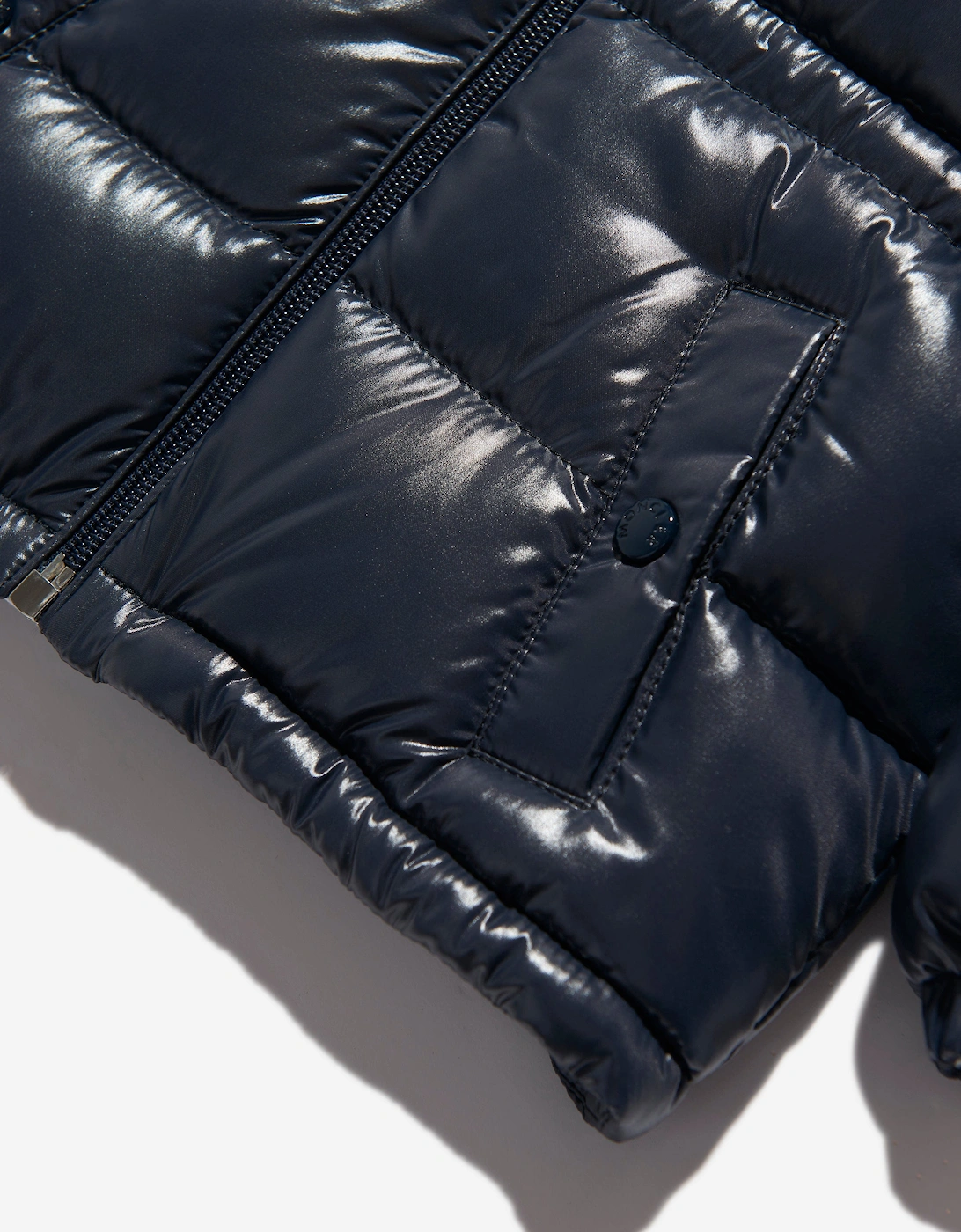 Enfant Baby Girls Down Padded Maire Jacket in Navy