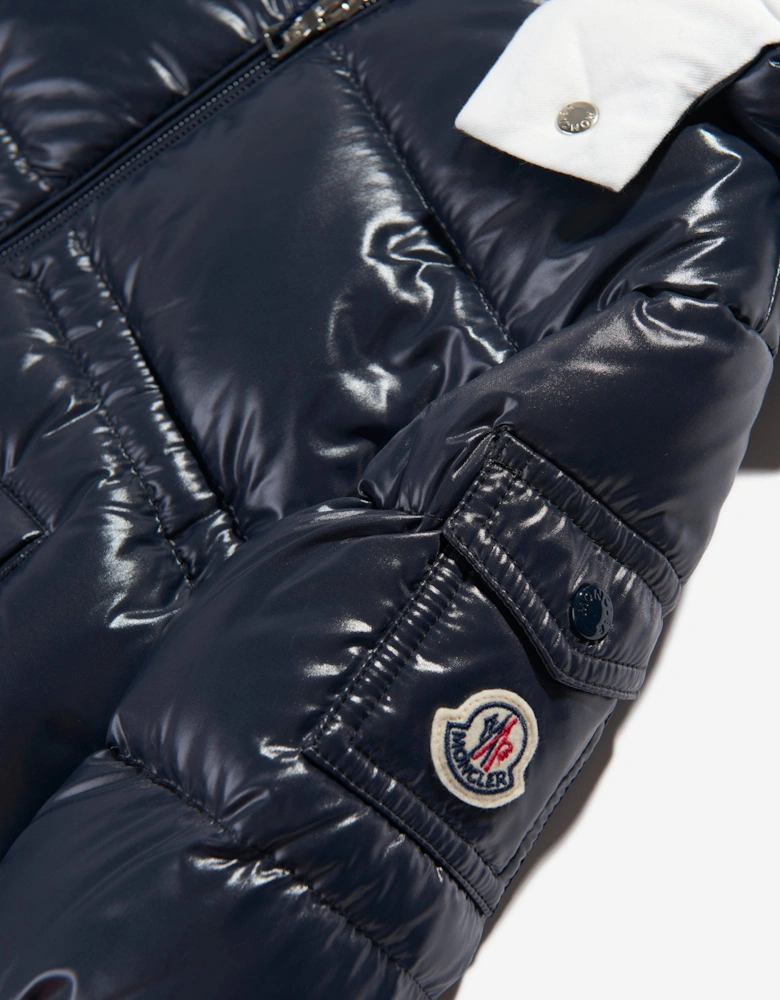 Enfant Baby Girls Down Padded Maire Jacket in Navy