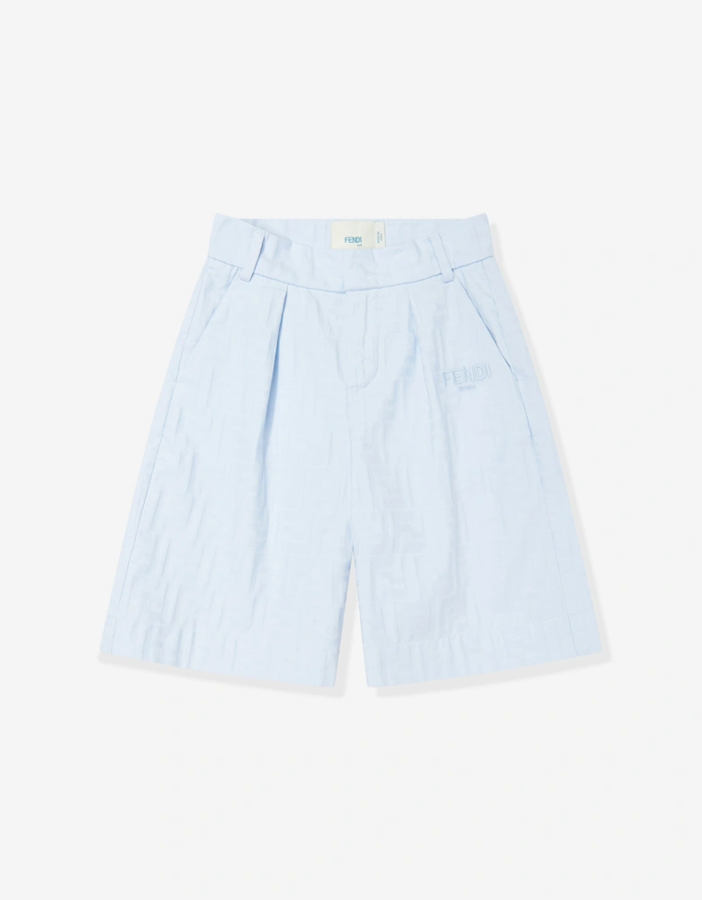Boys FF Jacquard Shorts in Blue