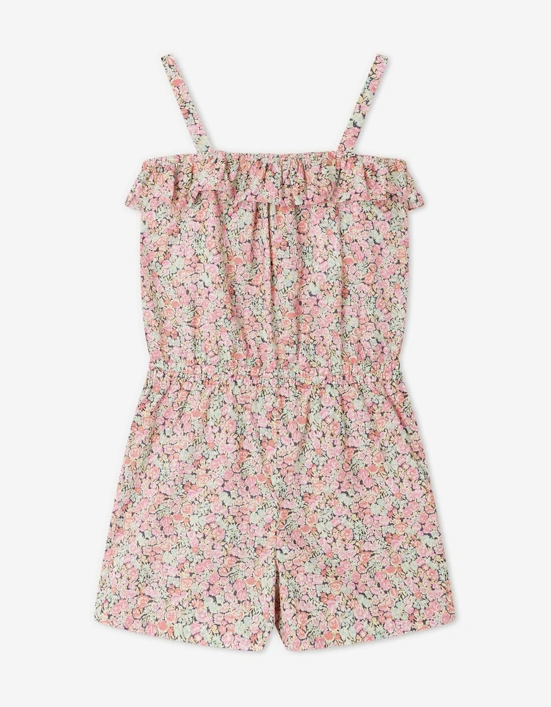 Girls Agrume Floral Playsuit in Multicolour