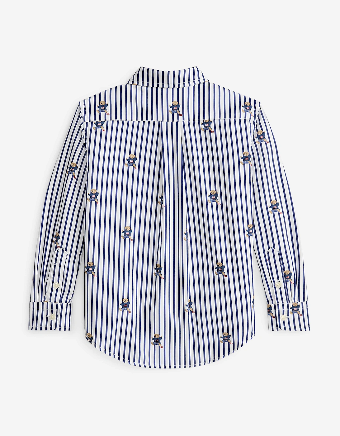 Boys Striped Bear Shirt in Navy