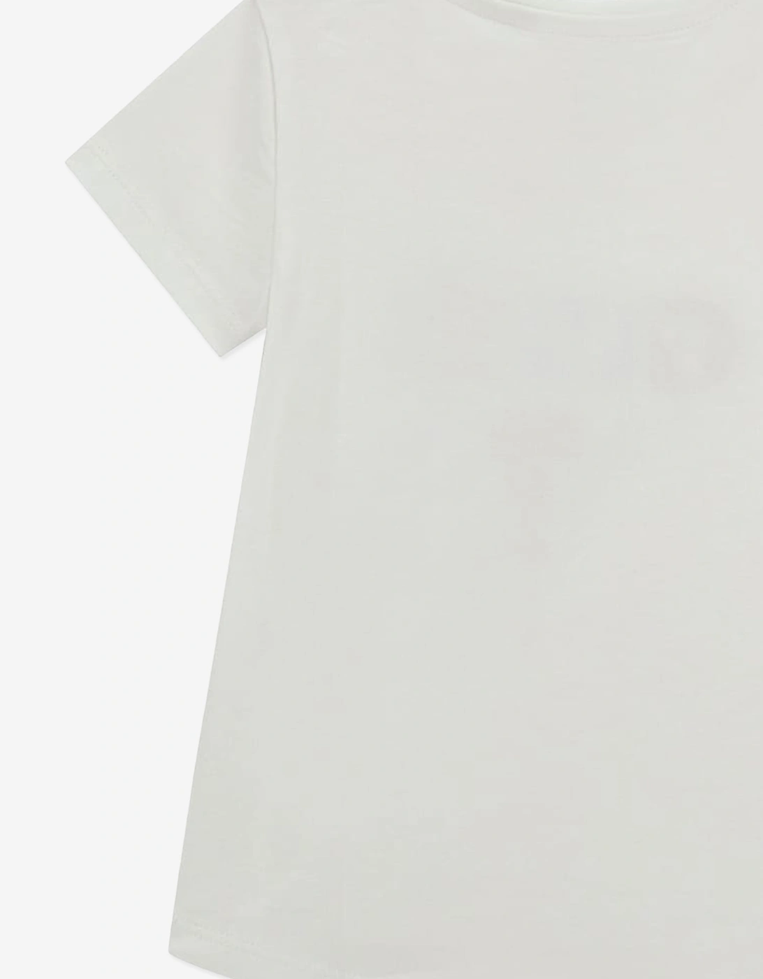 Girls High Low T-Shirt in White