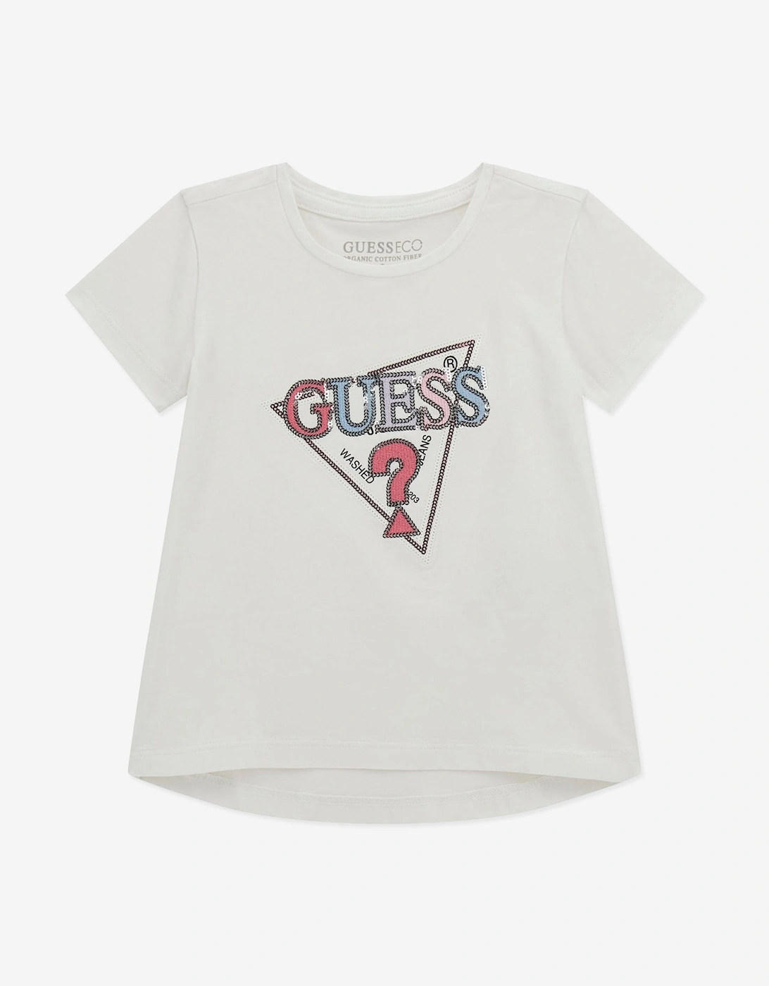 Girls High Low T-Shirt in White, 5 of 4