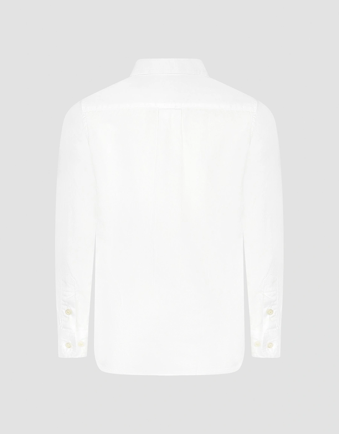 Boys Slim Fit Oxford Shirt in White