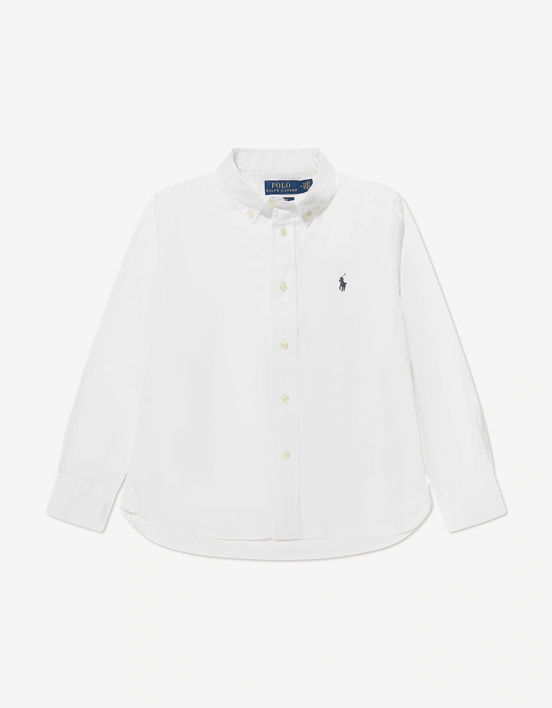 Boys Slim Fit Oxford Shirt in White