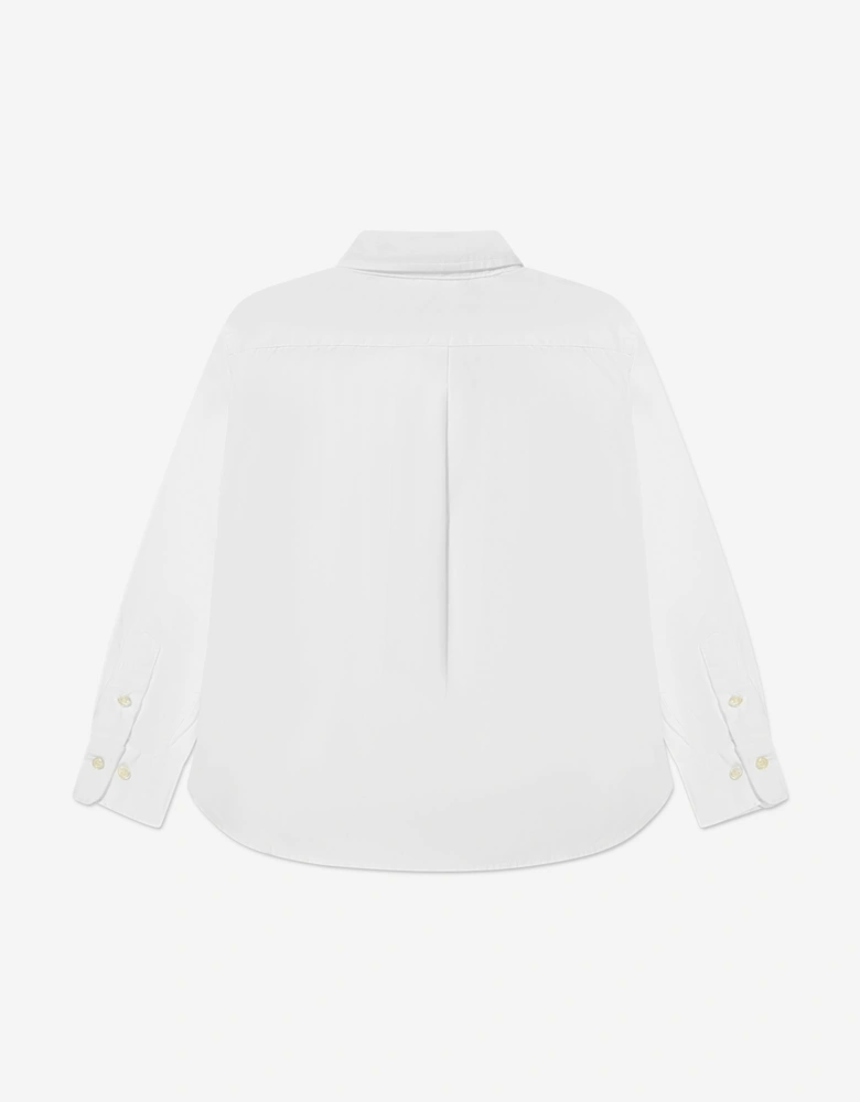 Boys Slim Fit Oxford Shirt in White