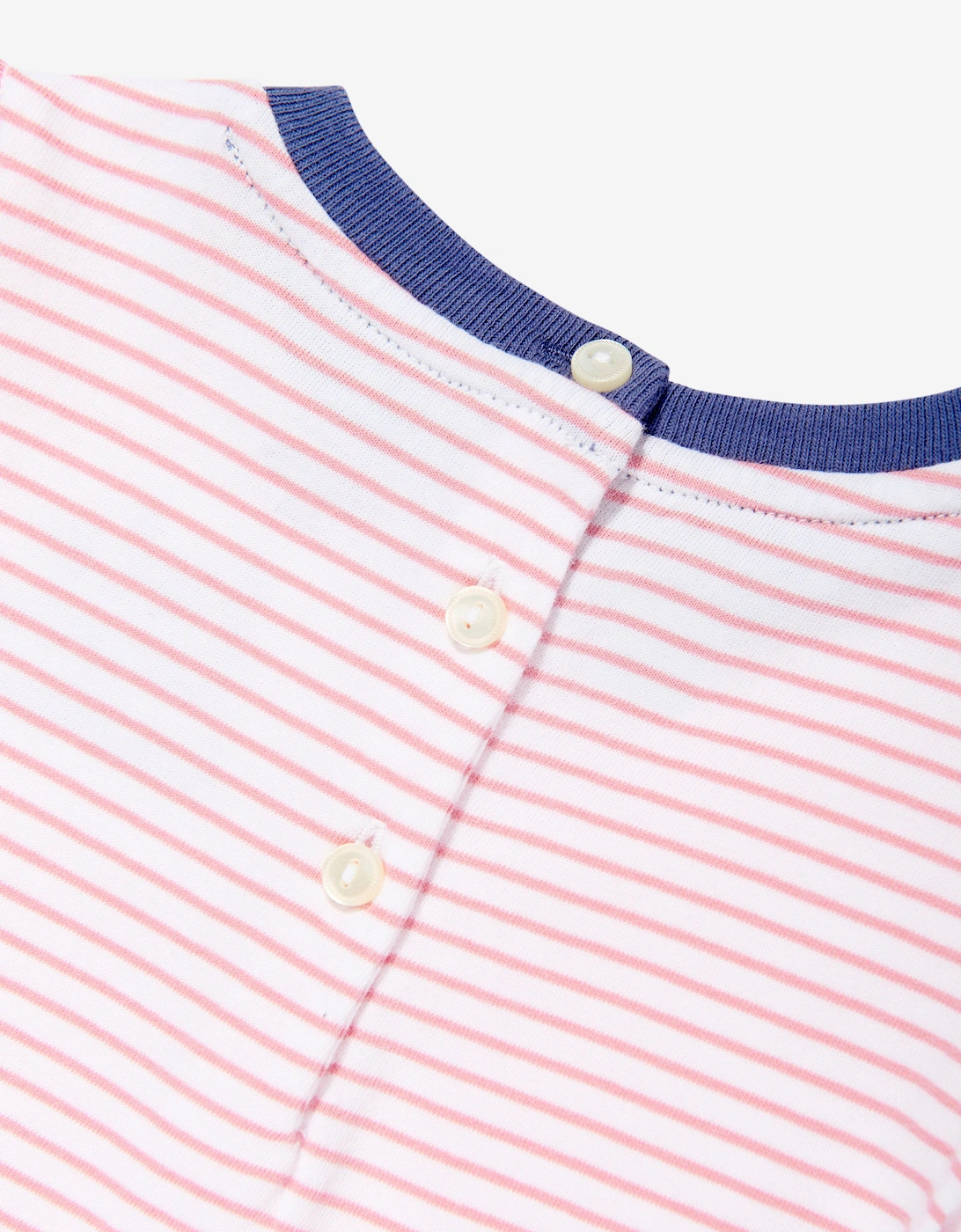 Baby Girls Striped Jersey Dress in Pink