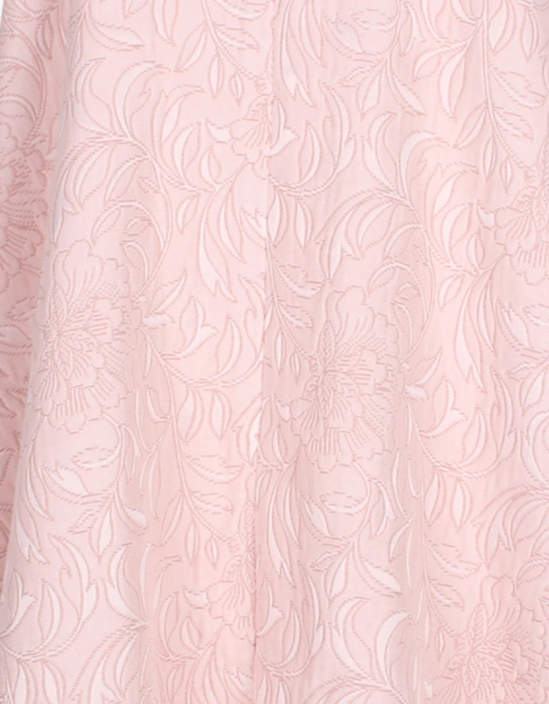 Girls Muffin Jacquard Dress in Pink