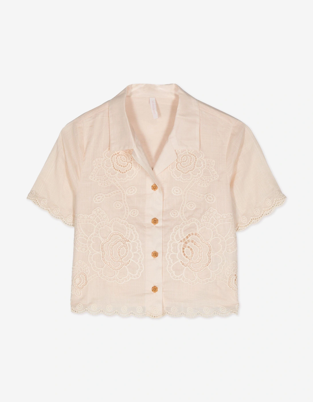 Girls Halliday Embroidered Shirt in Ivory, 5 of 4
