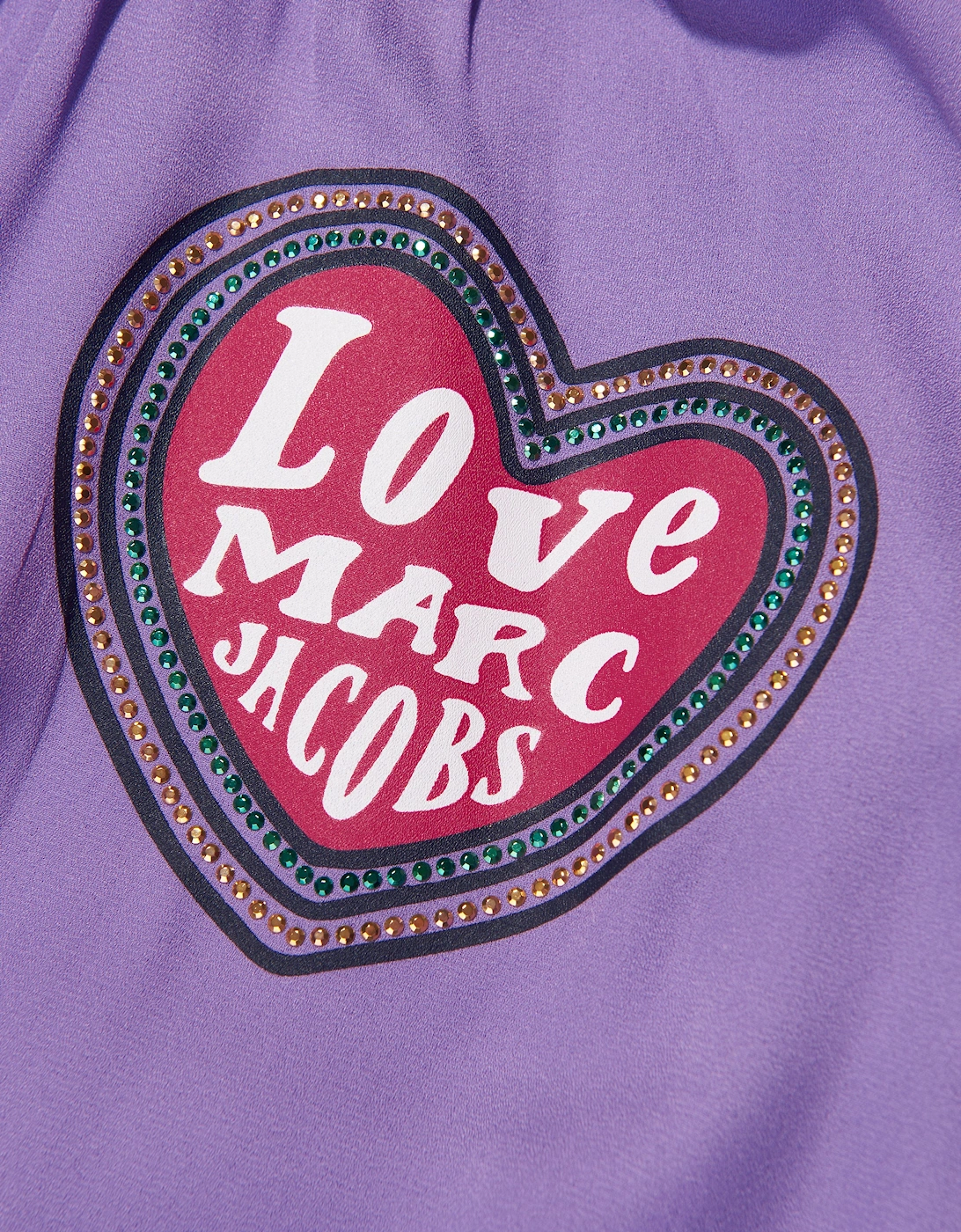 Girls Badge Print Dress in Purple