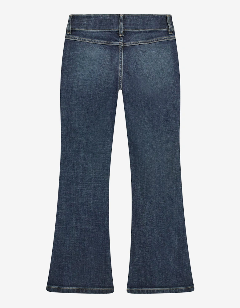 Girls Comfort Denim Bootcut Jeans in Blue