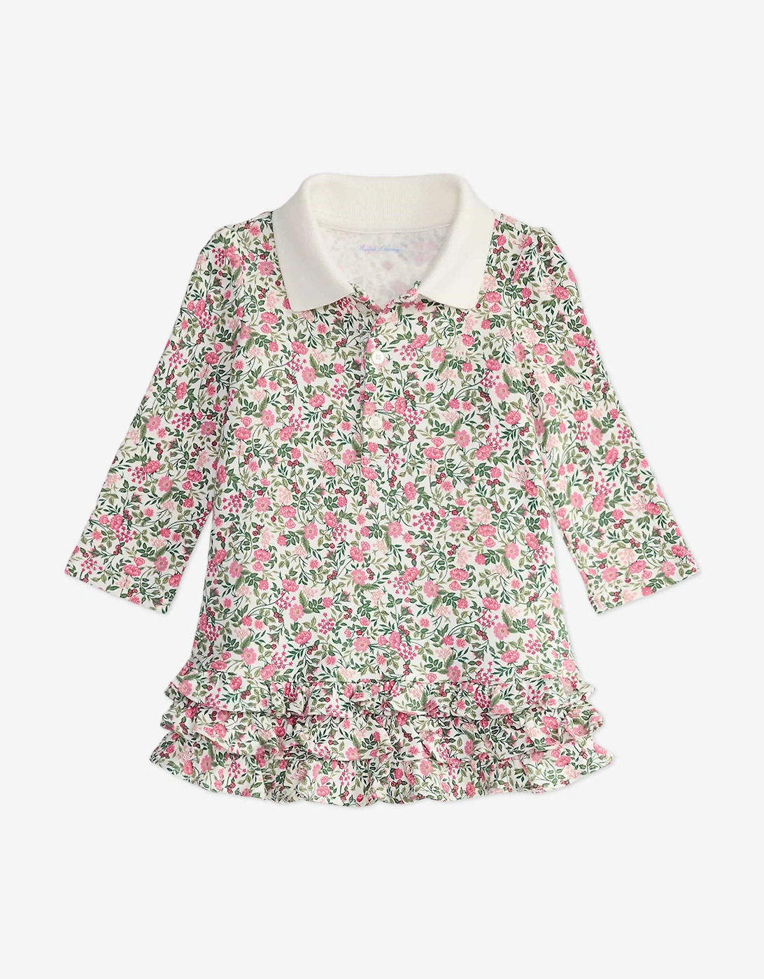 Baby Girls Floral Polo Dress in Multicolour