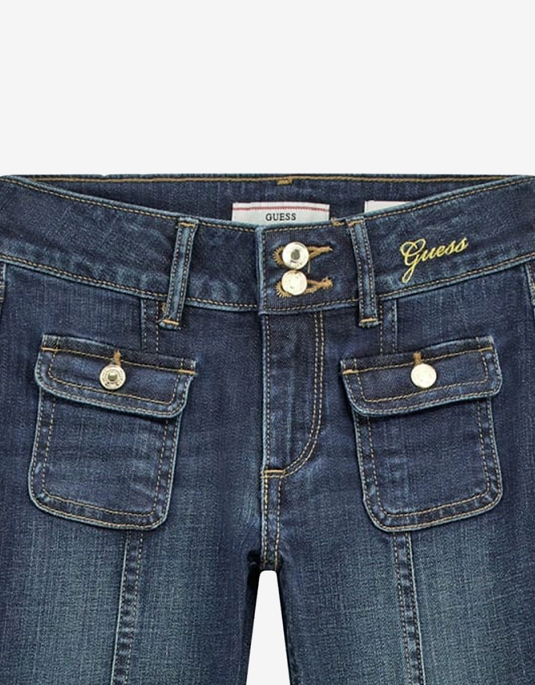 Girls Comfort Denim Bootcut Jeans in Blue