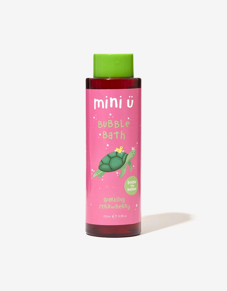 Kids Sparkling Strawberry Bubble Bath in Red