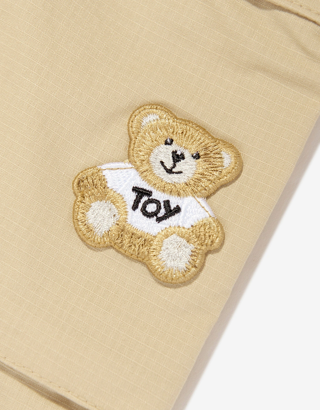 Boys Teddy Cargo Shorts in Beige