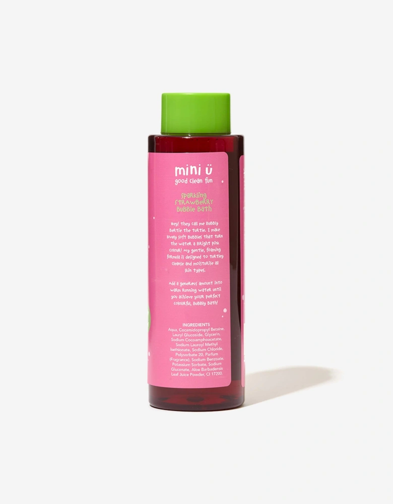 Kids Sparkling Strawberry Bubble Bath in Red