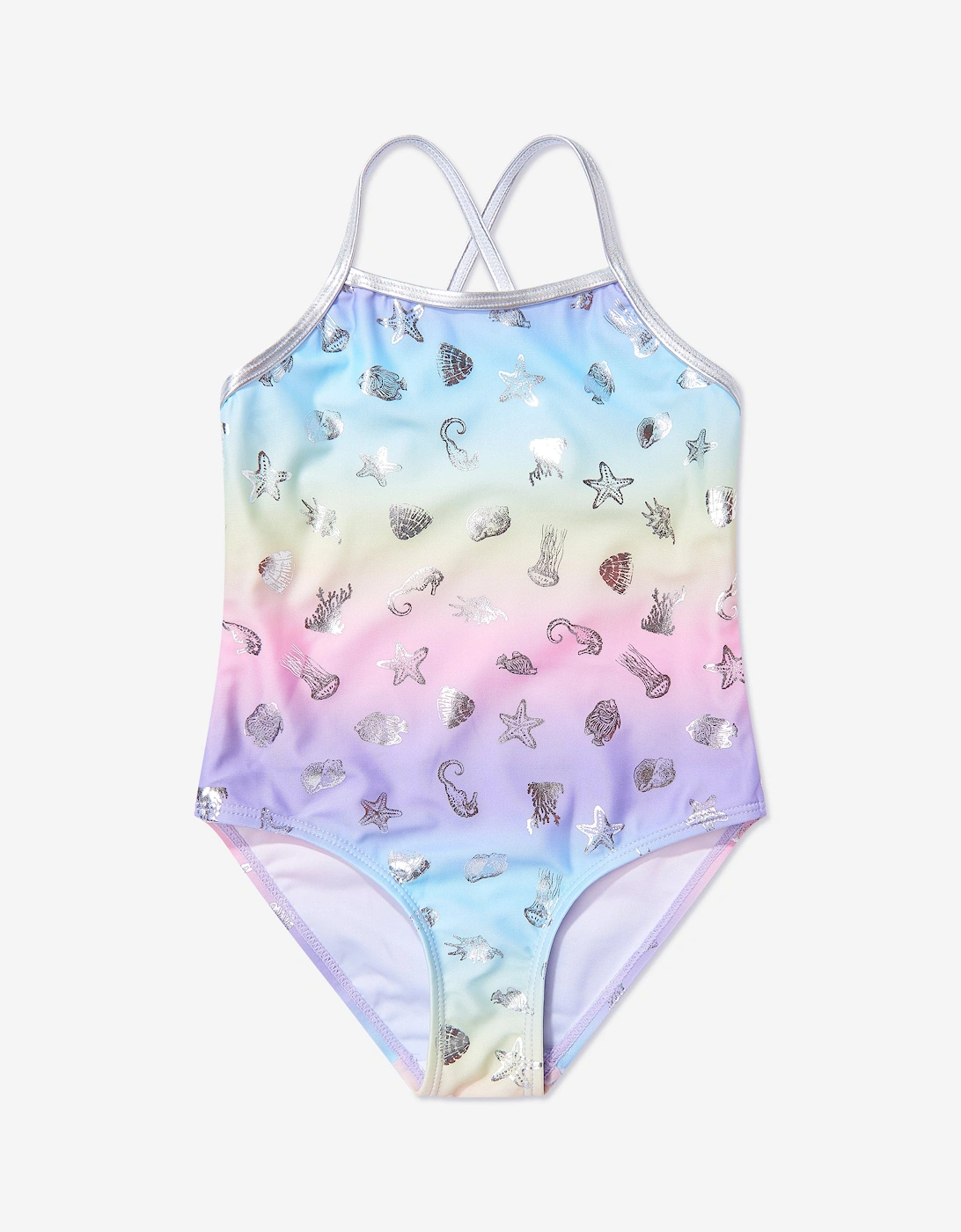 Girls Sealife Swimsuit in Multicolour (UPF50+), 5 of 4