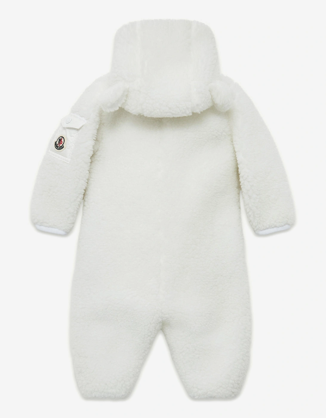 Baby Teddy Fleece Romper in White