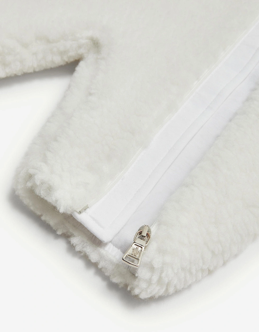 Baby Teddy Fleece Romper in White