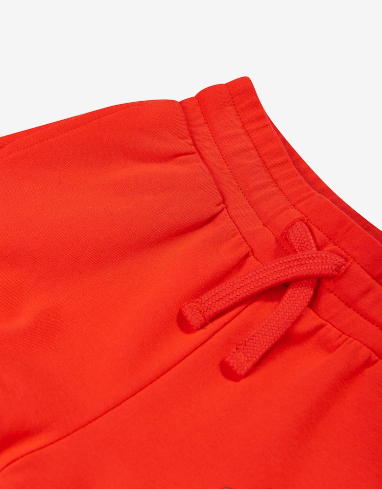Girls Teddy Logo Shorts in Red