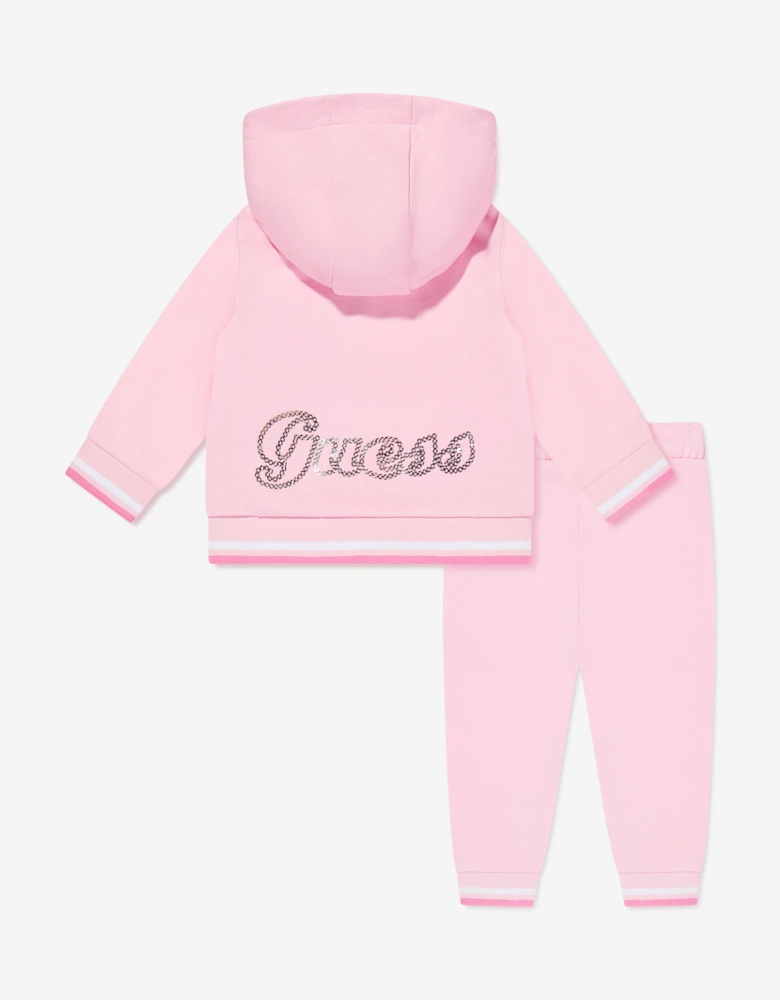 Girls Logo Tracksuit in Pink