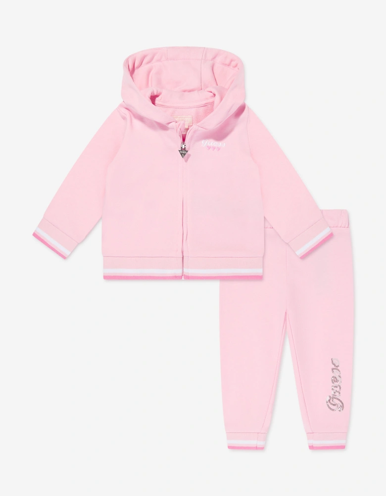 Girls Logo Tracksuit in Pink