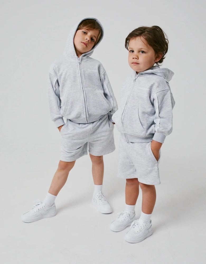 Kids Raw Seam Members Only Zip Up in Grey