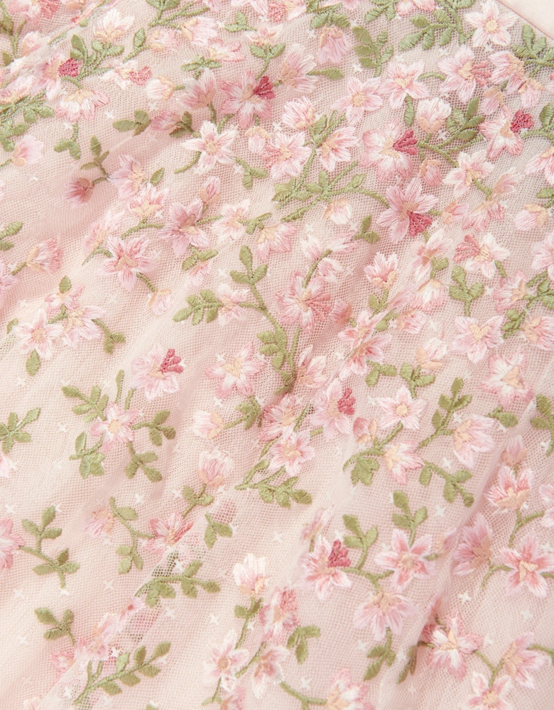 Girls Everett Bloom Dress in Pink