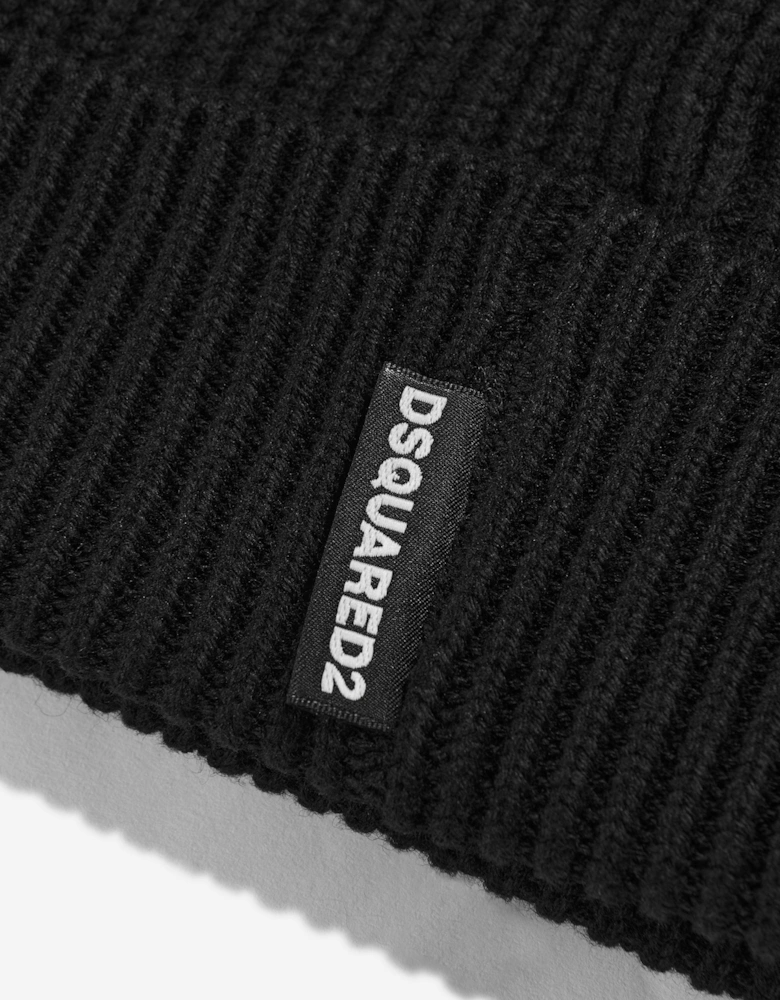 Kids Icon Beanie Hat in Black