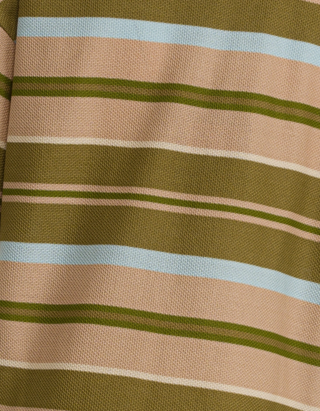 Boys Striped Polo Shirt in Green