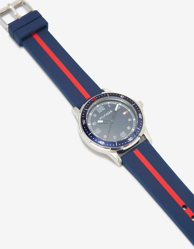 Boys Logo Strap Watch in Navy (34mm)