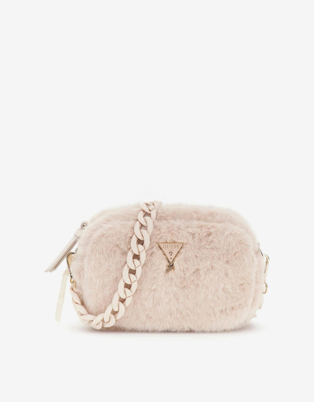 Girls Faux Fur Crossbody Bag in Ivory (22cm), 5 of 4